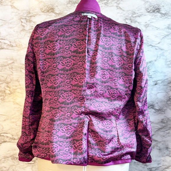 NY Collection Magenta Peplum Blazer - Picture 5 of 9